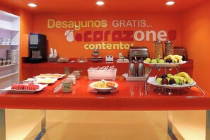 Free daily buffet breakfast