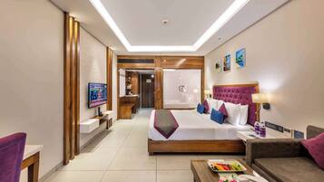 Down duvets, pillow-top beds, minibar, in-room safe