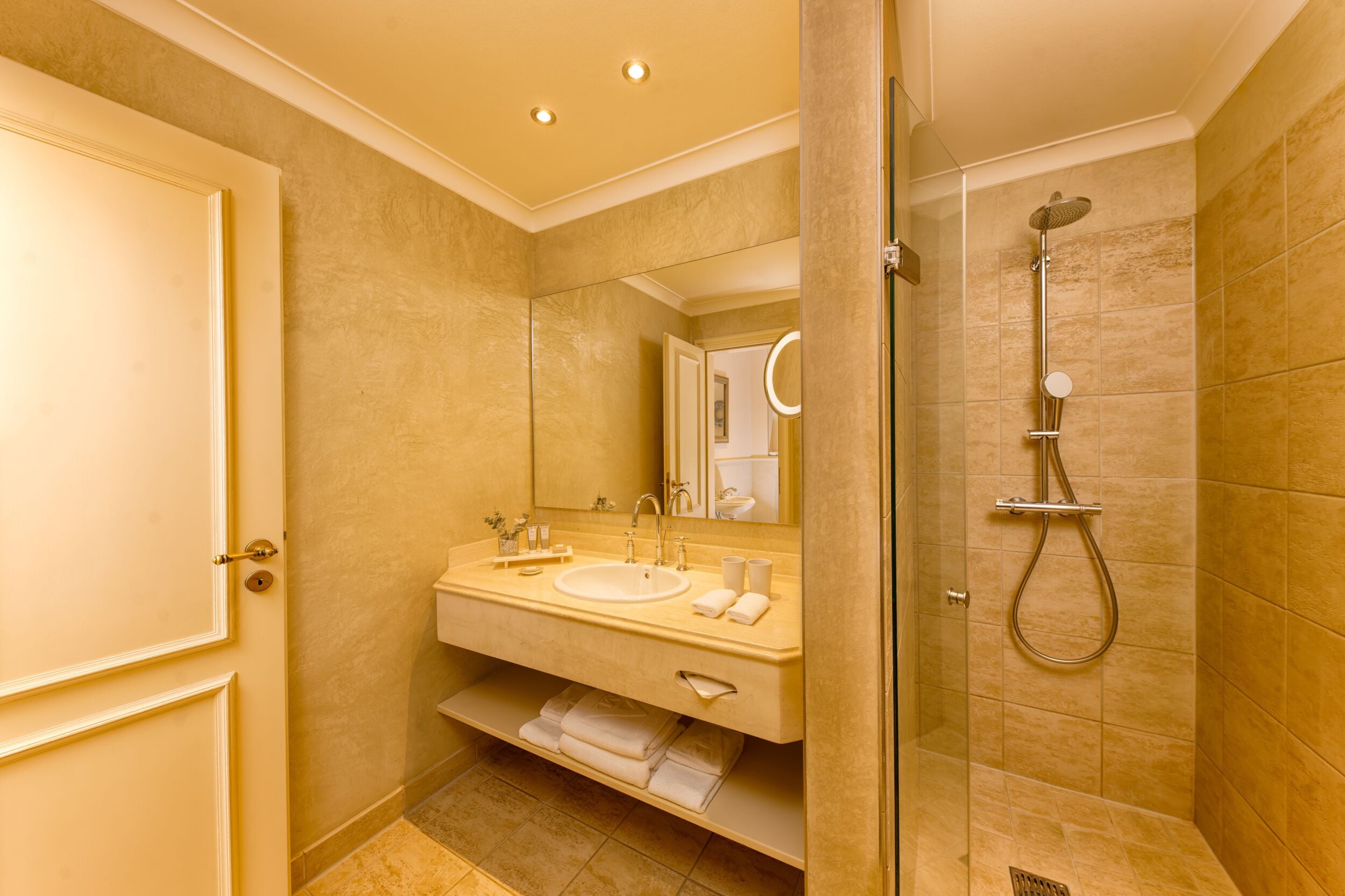 double room | bathroom | shower, hair dryer, bathrobes, slippers