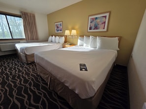 Room, Two Queen Beds, Non Smoking | Desk, blackout drapes, iron/ironing board, free cribs/infant beds