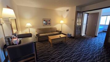 Suite, Two Room King with Kitchenet, Non Smoking | Living area | 40-inch TV with cable channels