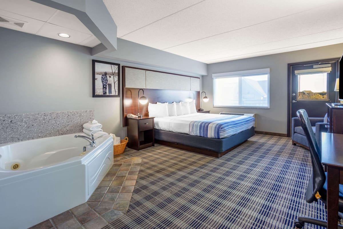Room, 1 King Bed, Non Smoking | Desk, laptop workspace, iron/ironing board, free cribs/infant beds