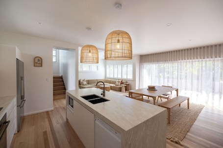 The Beachhouse | Living area. Aloha Byron Bay