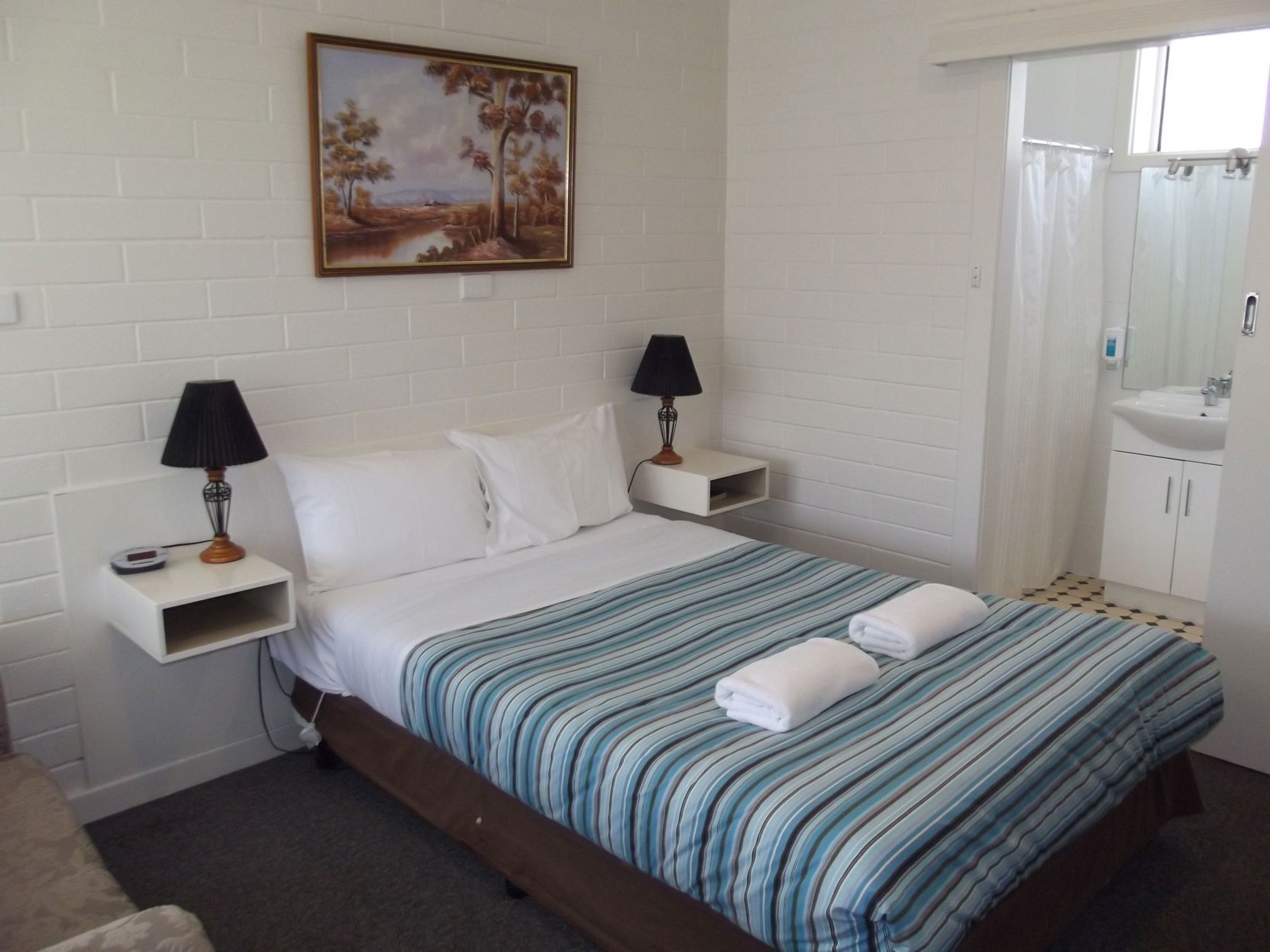 Blackout drapes, iron/ironing board, free WiFi, bed sheets