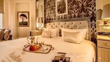 Superior kamer | Lakens van Egyptisch katoen, luxe beddengoed, donzen dekbedden