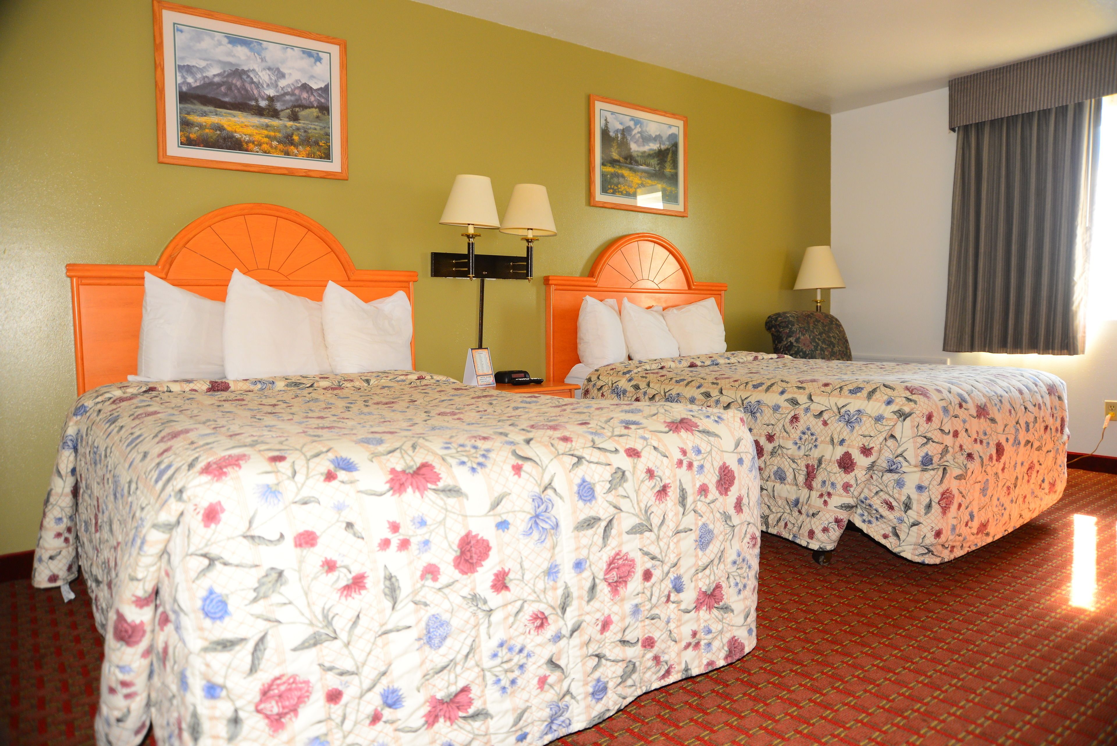 Deluxe Room, 2 Double Beds, Non Smoking | Desk, laptop workspace, blackout drapes, free WiFi