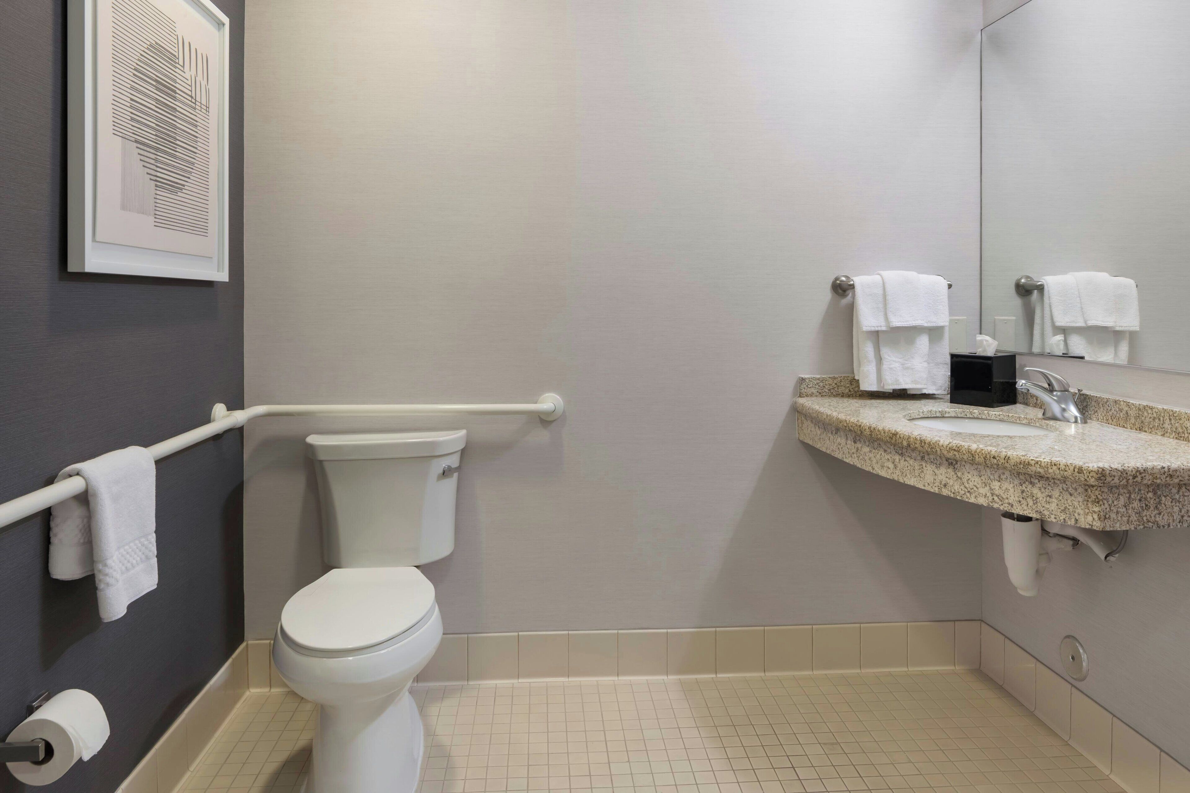 room, 1 king bed with sofa bed | bathroom | combined shower/bathtub, free toiletries, hair dryer, towels