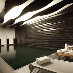Indoor pool, open 9:00 AM to 10:00 PM, sun loungers