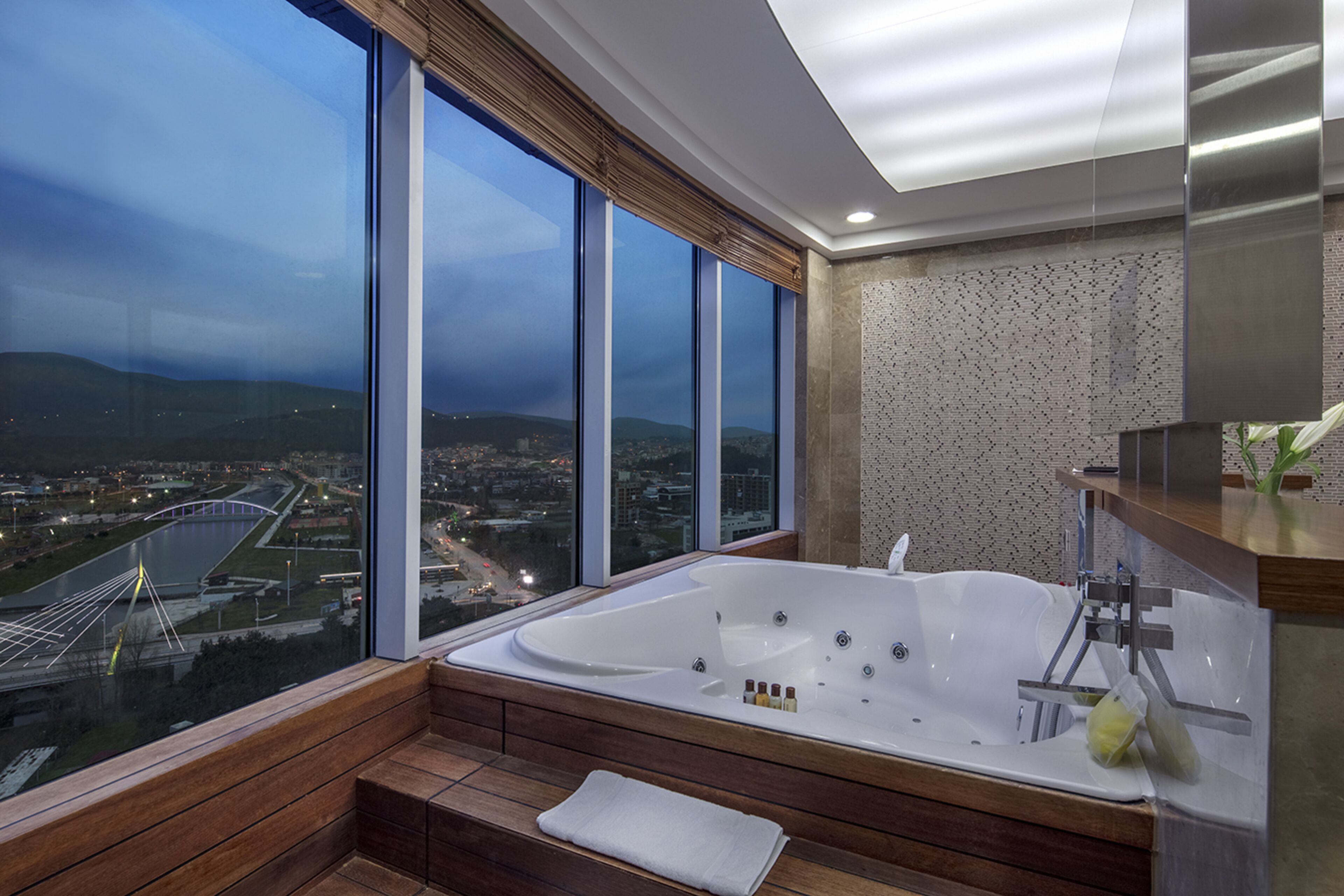 presidential suite, 1 bedroom | bathroom | combined shower/bathtub, free toiletries, hair dryer, towels