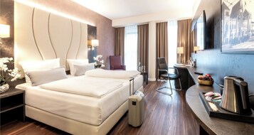Habitación Premium doble | Caja fuerte, escritorio, espacio para trabajar con un portátil