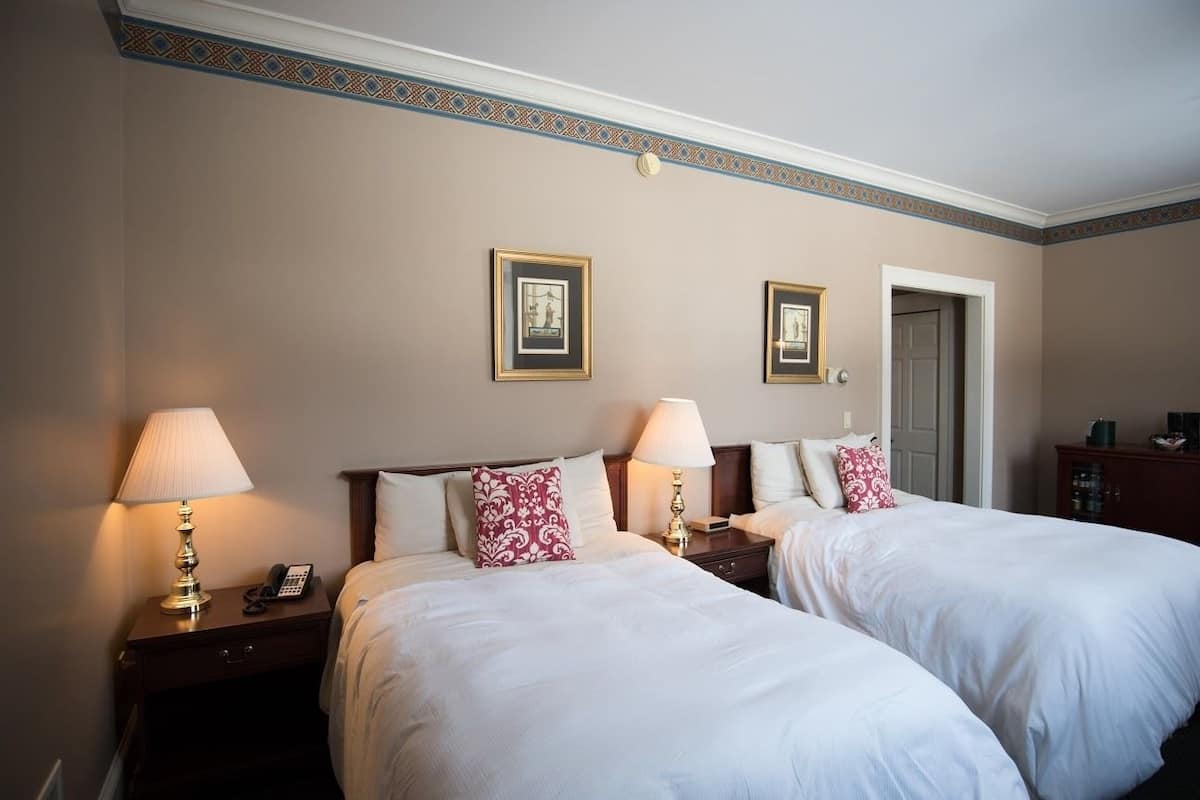 Standard Double Room, 2 Double Beds | Blackout drapes, iron/ironing board, free WiFi, bed sheets