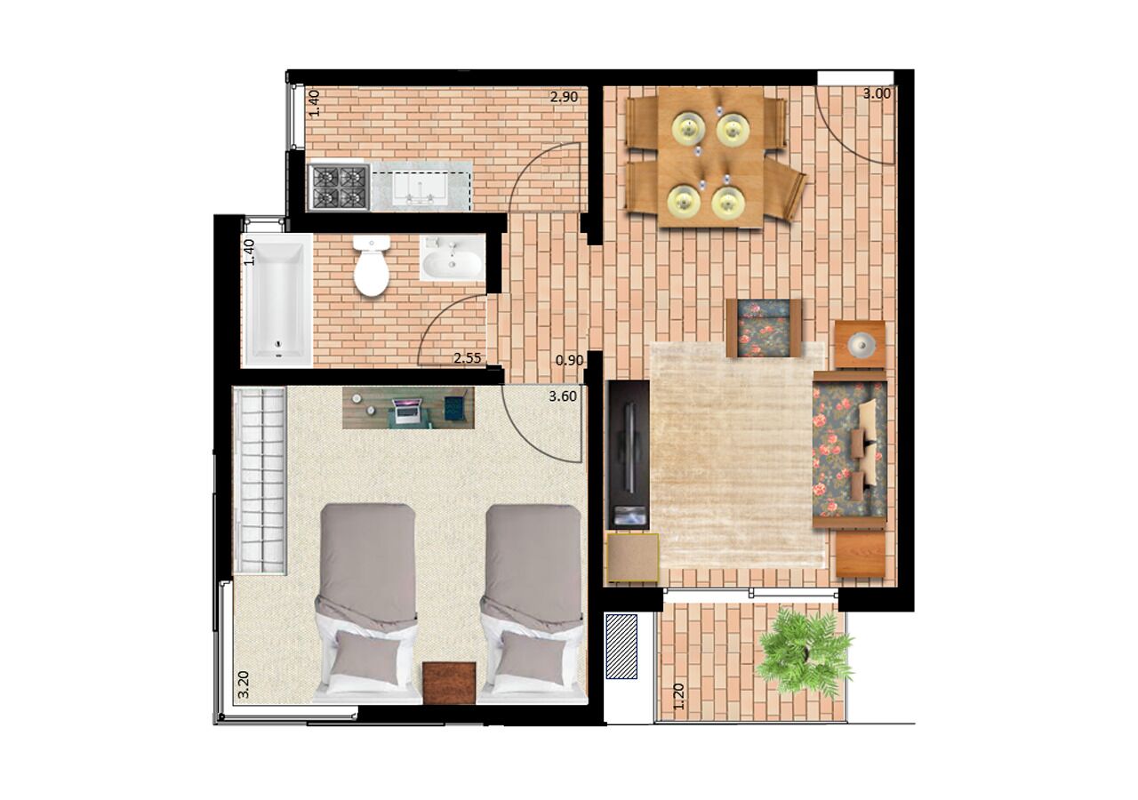 Standard Apartment (Twin) | View from room