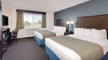 Room, 2 Queen Beds, Non Smoking | Pillowtop beds, in-room safe, desk, blackout drapes