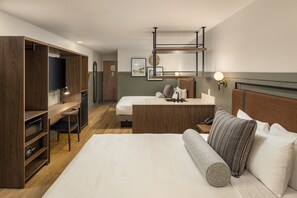 Suite junior, 2 camas Queen size | 1 habitación, escritorio, wifi gratis y ropa de cama 