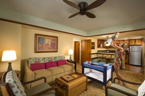 Flachbildfernseher, DVD-Player, iPod-Dockingstation