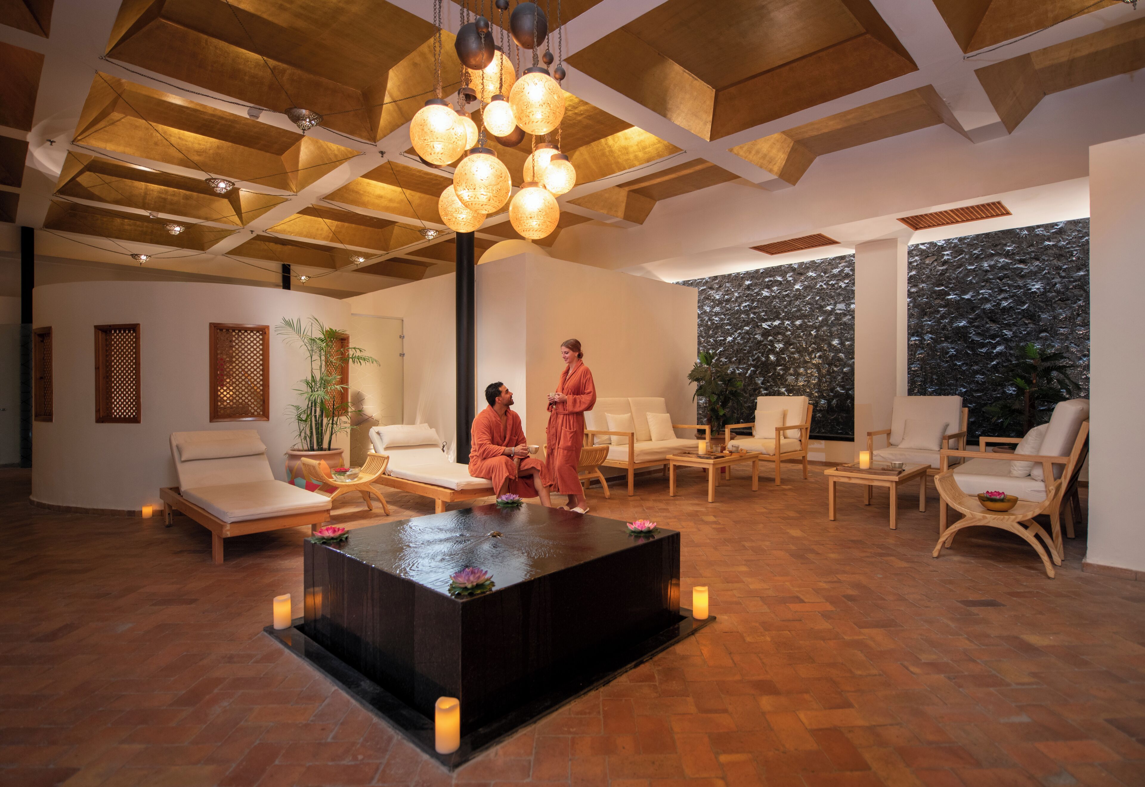 Salas de tratamientos para parejas, sauna, baño turco 