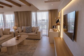Presidential Suite, Sea View (Adults Only) | Free minibar items, in-room safe, blackout curtains, iron/ironing board - Fort Arabesque Resort, Spa & Villas (Makadi Bay)