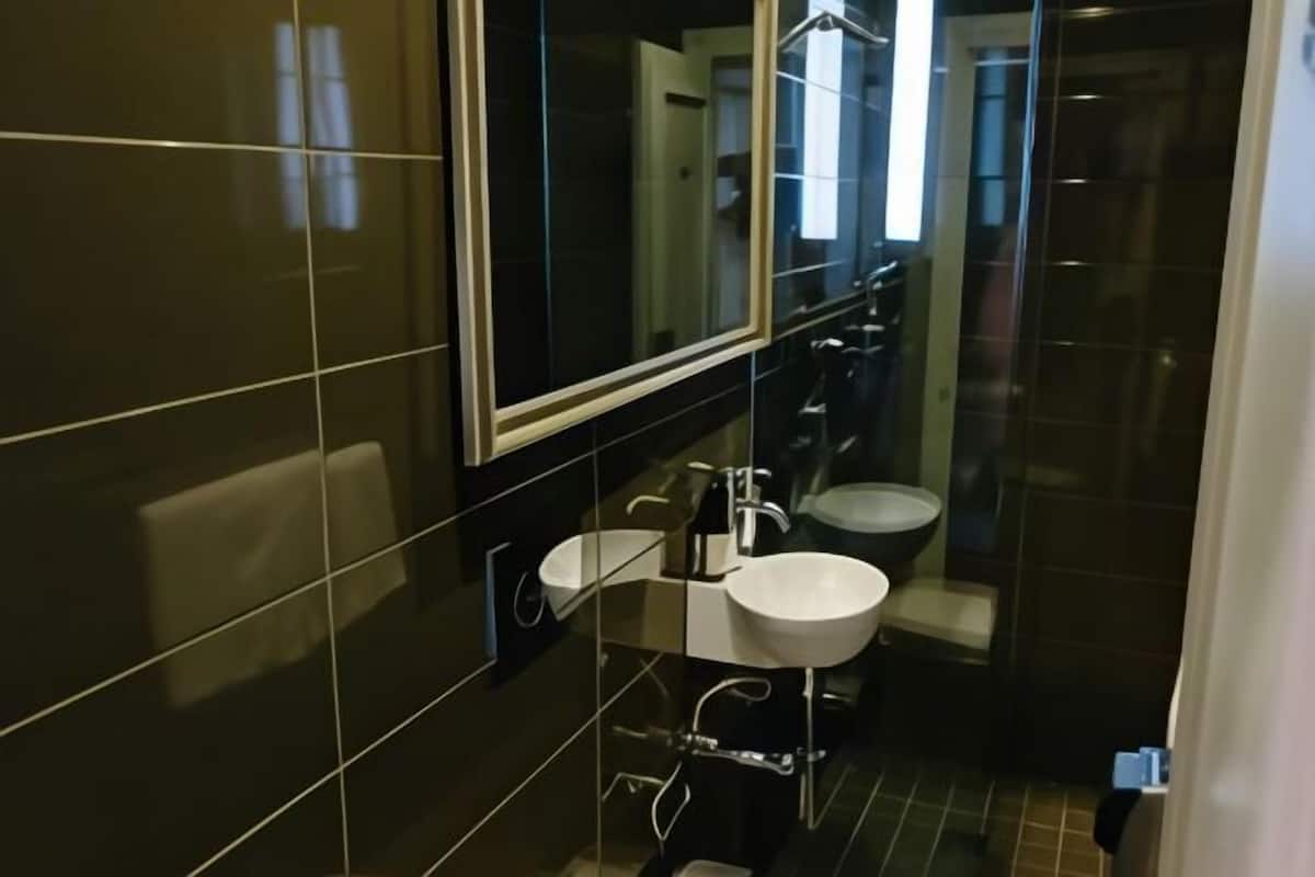 Bathroom | Shower, hair dryer, towels, soap