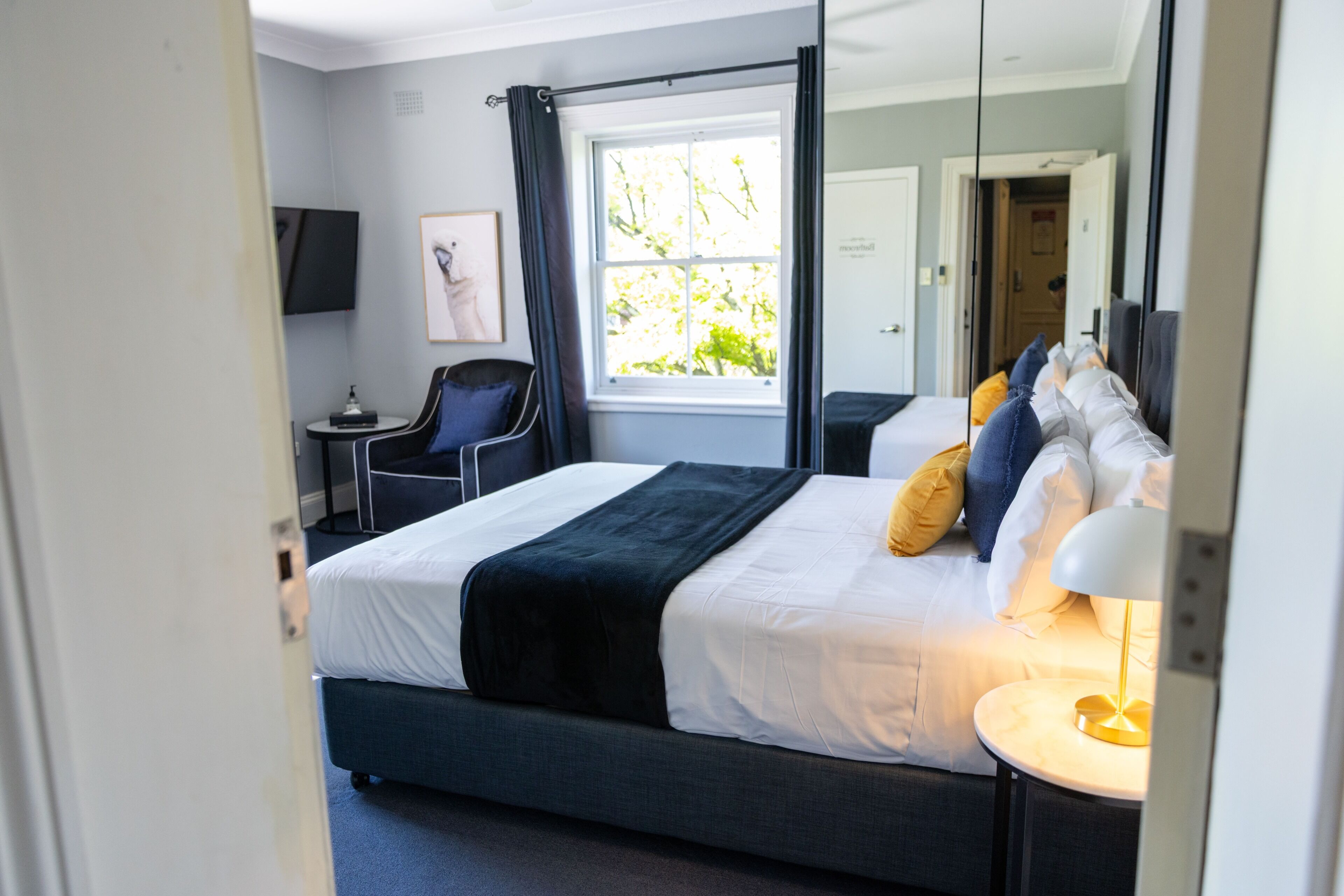 Queen Room with Private Bathroom | Premium bedding, individually decorated, individually furnished, desk