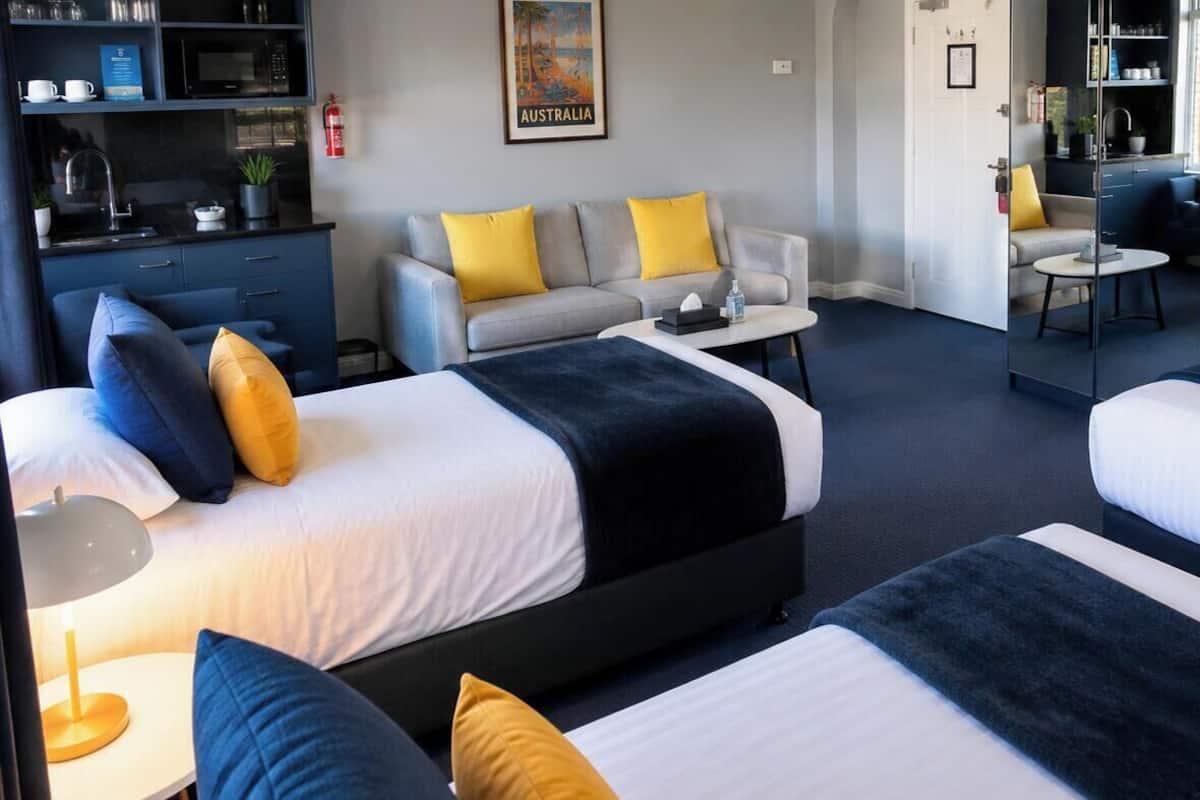 Family Room with Shared Bathroom | Premium bedding, individually decorated, individually furnished