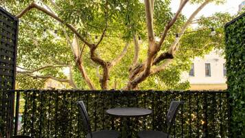 Terrace Double Room with Shared Bathroom | Premium bedding, individually decorated, individually furnished