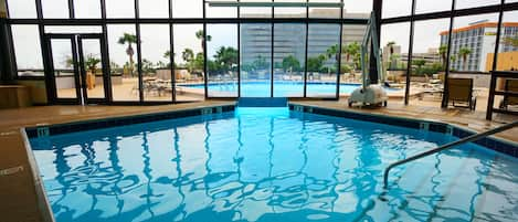 Indoor pool, outdoor pool