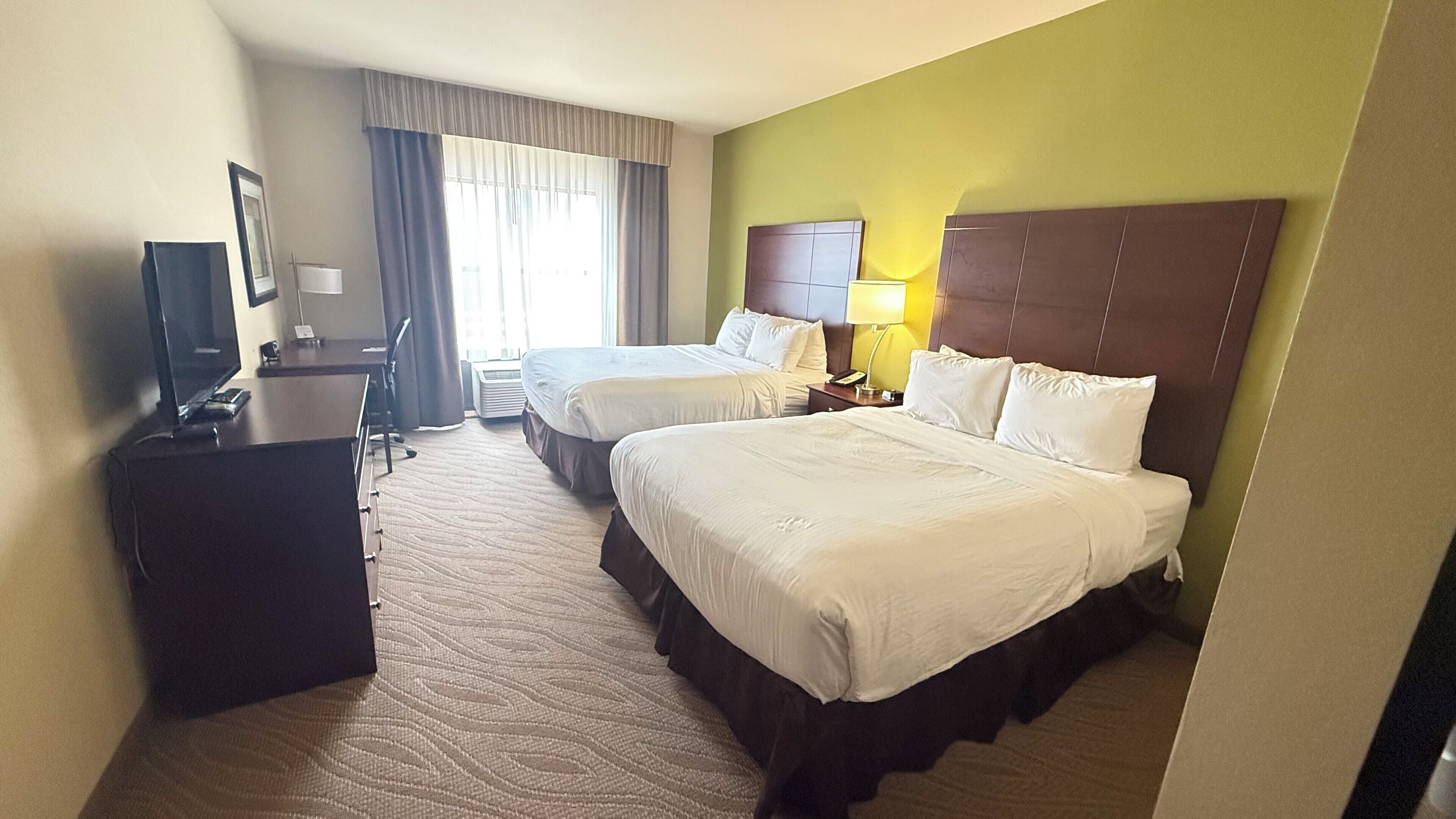 Habitació estàndard, 2 llits de matrimoni, no fumadors | Llençols de cotó egipci i roba de llit d'alta qualitat 