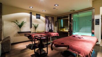 Couples treatment rooms, sauna, steam room, Turkish bath