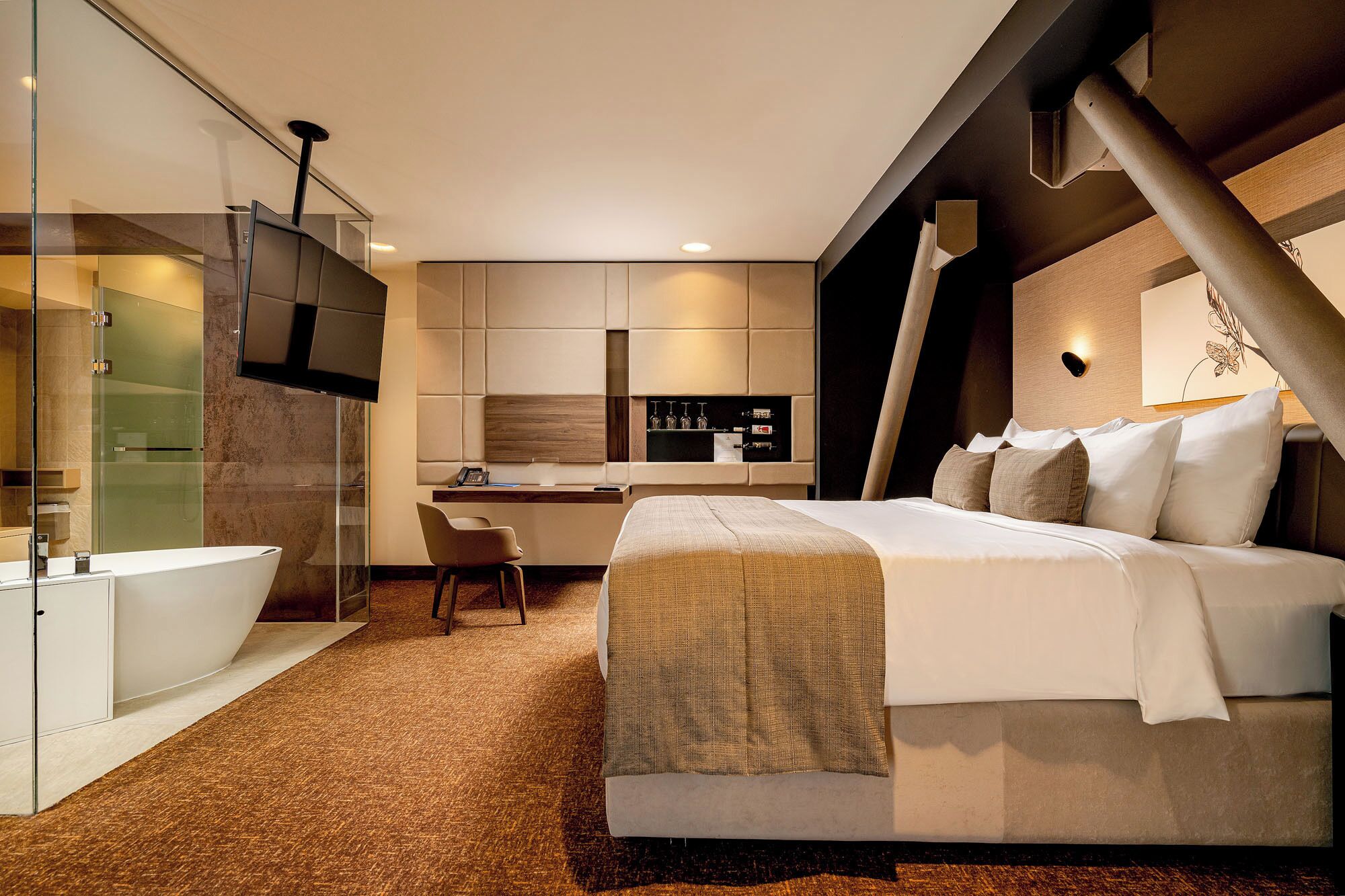 lifestyle room | premium bedding, memory-foam beds, minibar, in-room safe