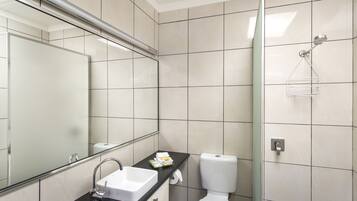 Free toiletries, hair dryer, towels