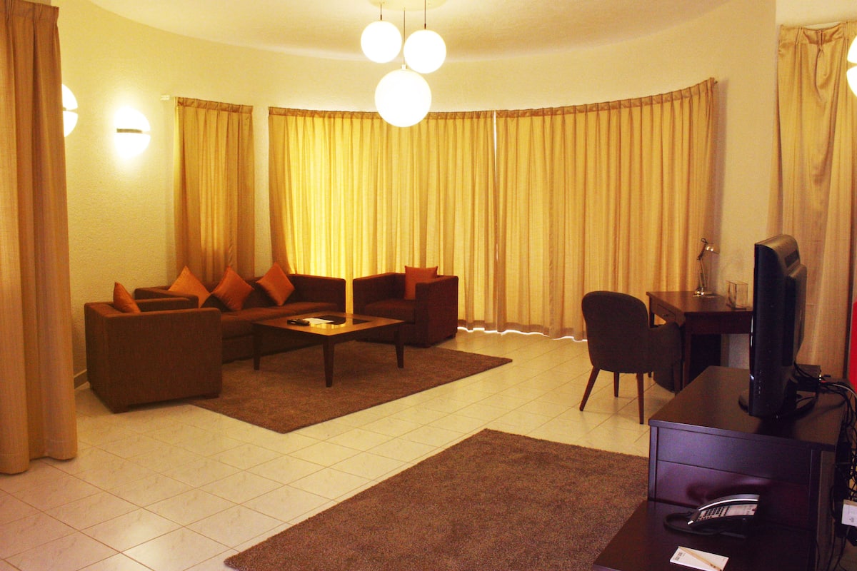 Deluxe Villa, 1 Bedroom | Living room | 42-inch LCD TV with satellite channels, TV