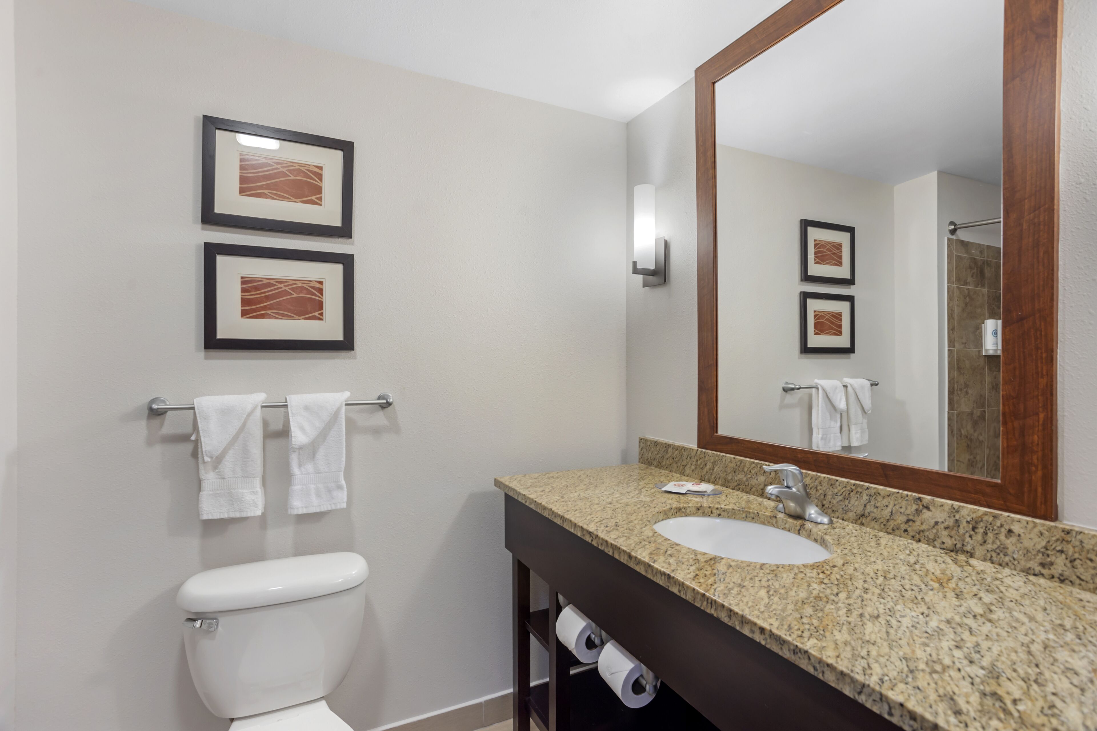 free toiletries, hair dryer, towels