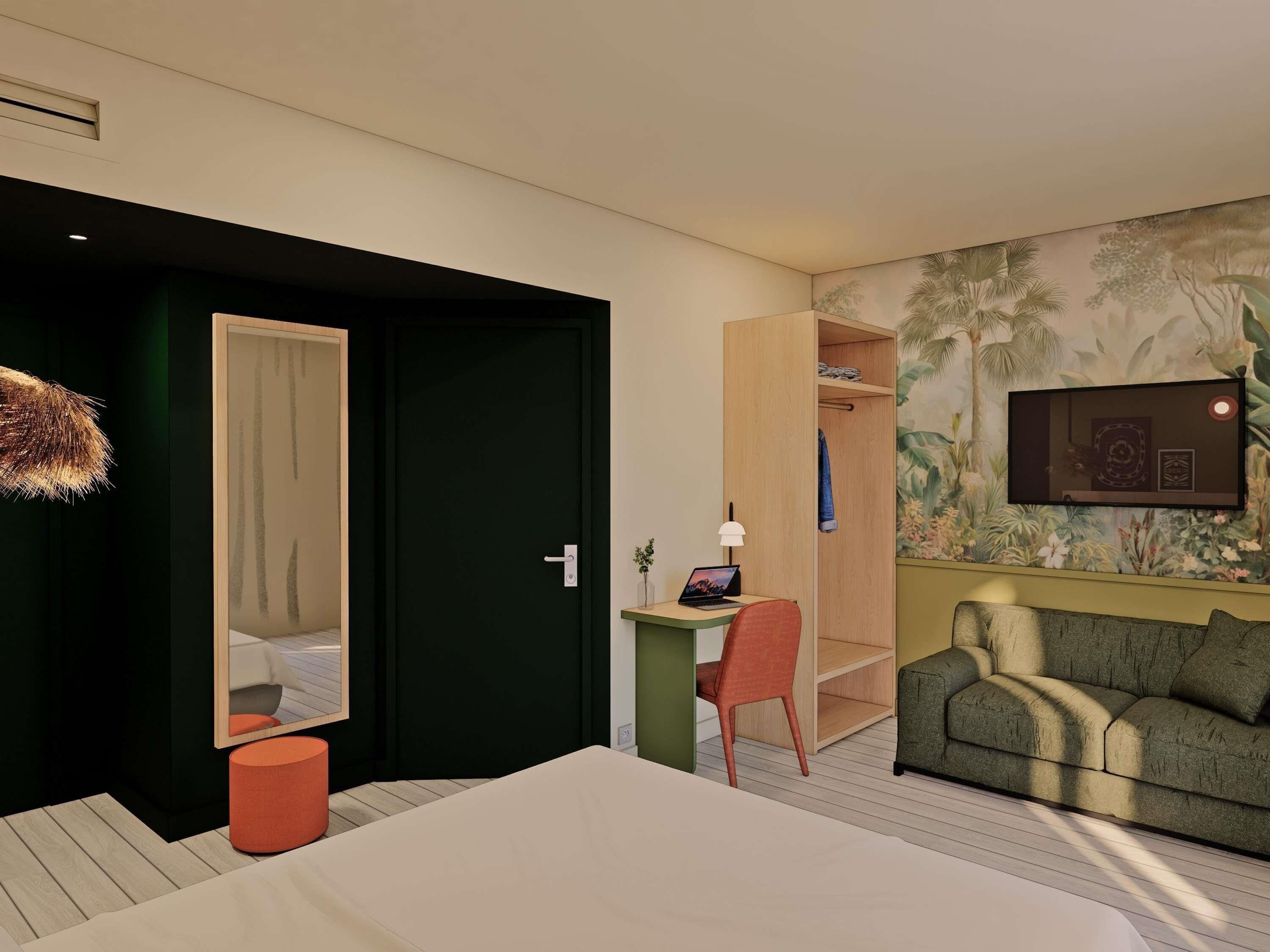 Family Room, 1 Queen Bed with Sofa bed, Terrace | Premium bedding, Select Comfort beds, in-room safe, desk