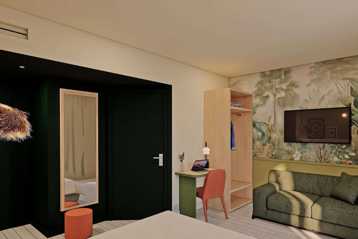 Familienzimmer, 1 Queen-Bett und Schlafsofa, Terrasse