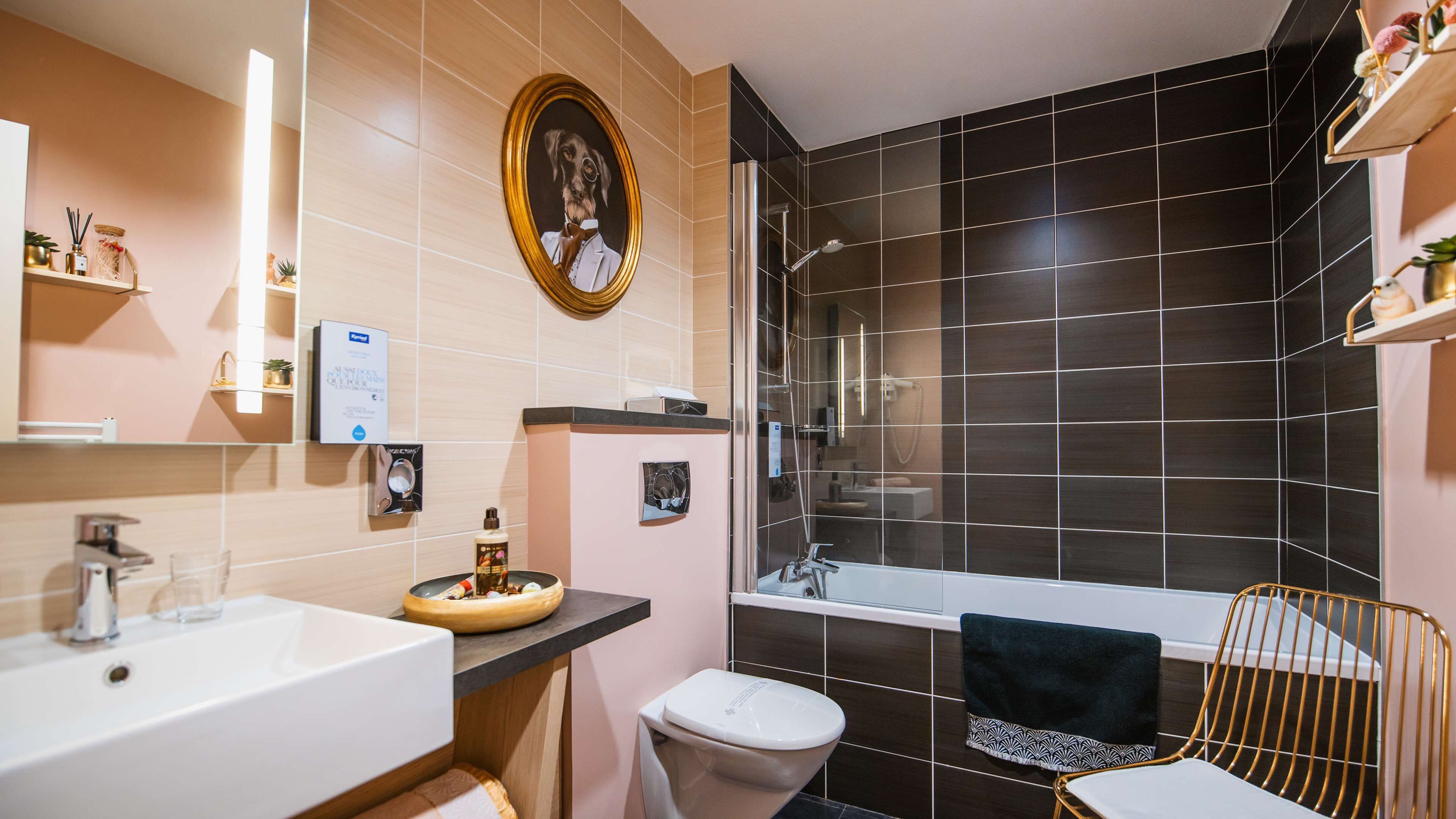 superior room, 1 double bed | bathroom | shower, rainfall showerhead, eco-friendly toiletries, hair dryer