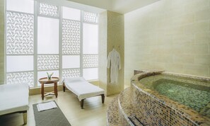 Sauna, hot tub, steam room, body treatments, hot stone massages