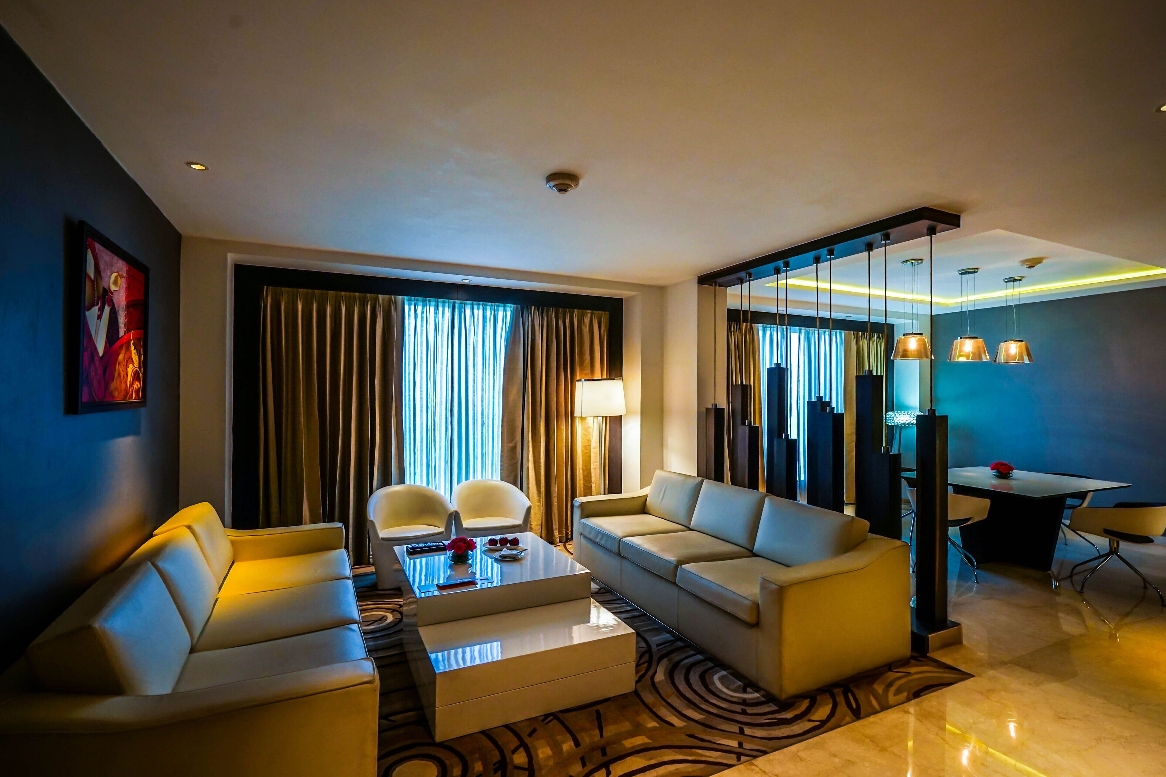 presidential suite, 1 king bed, city view | 1 bedroom, premium bedding, down duvets, select comfort beds