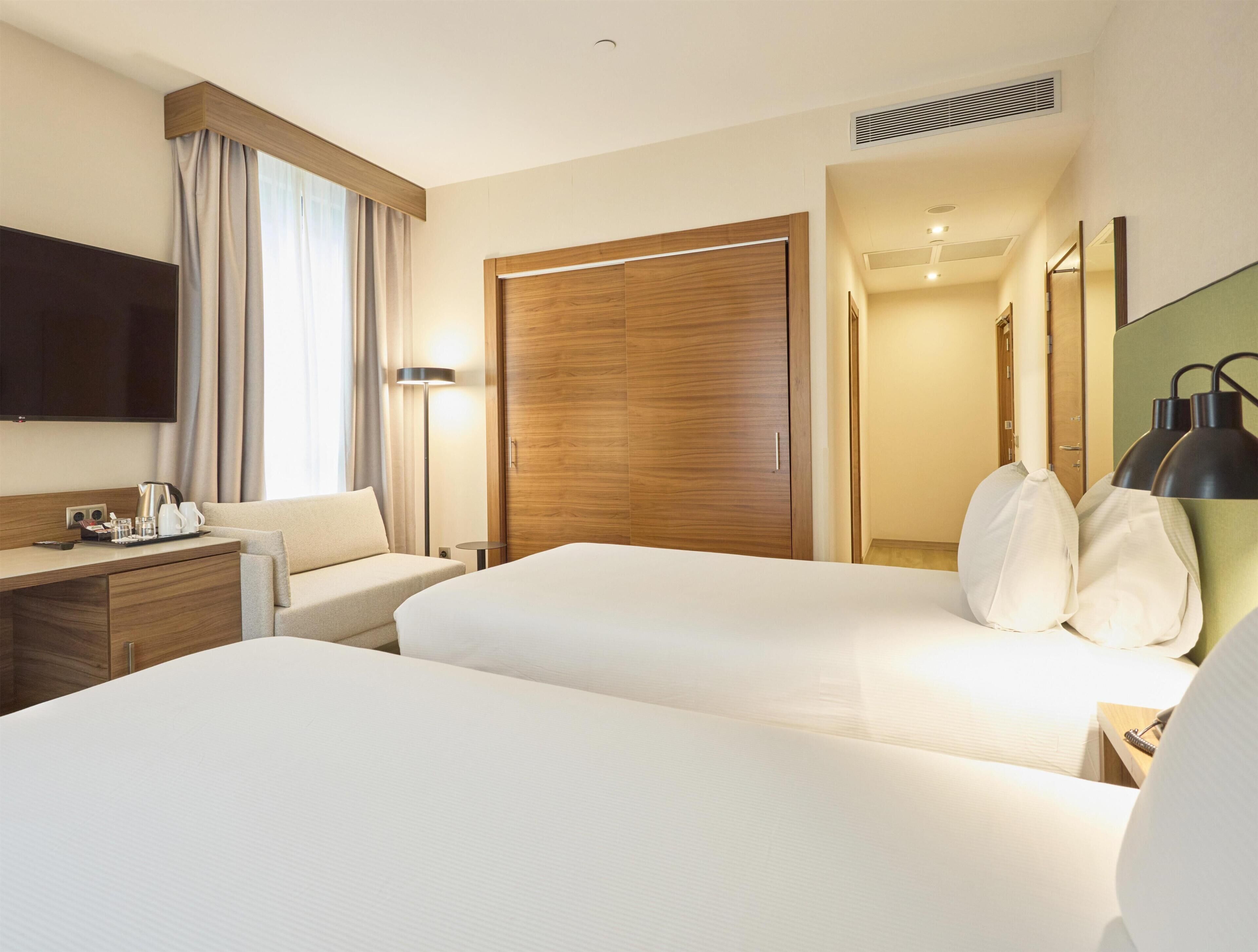 In-room safe, blackout drapes, soundproofing, iron/ironing board