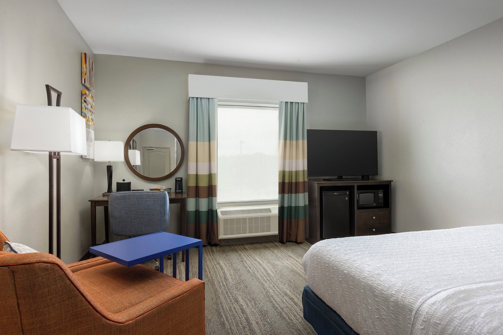 In-room safe, desk, iron/ironing board, free cribs/infant beds