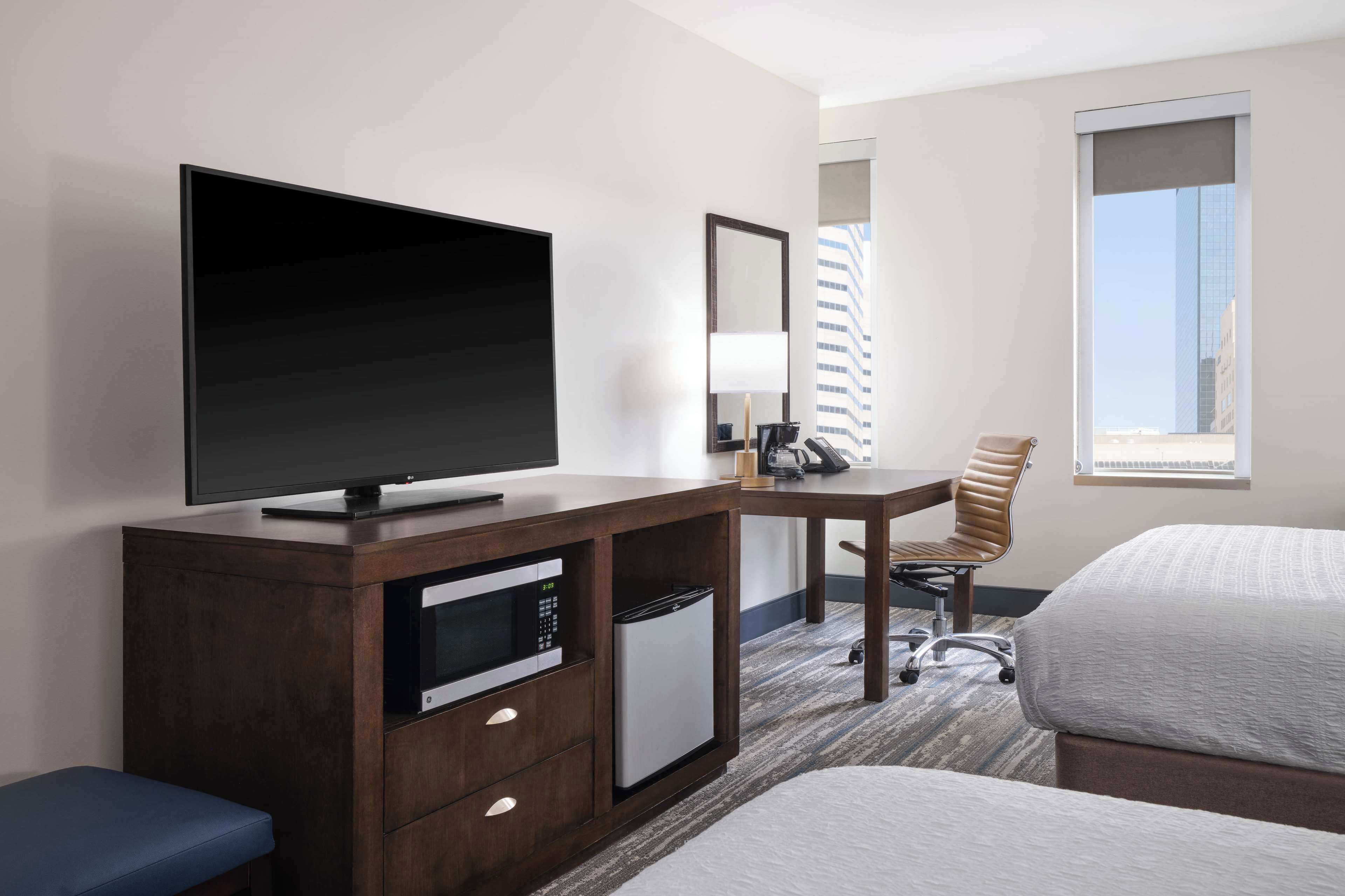 room, 2 queen beds, city view | premium bedding, in-room safe, desk, laptop workspace