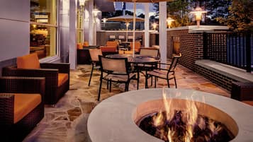 Outdoor banquet area