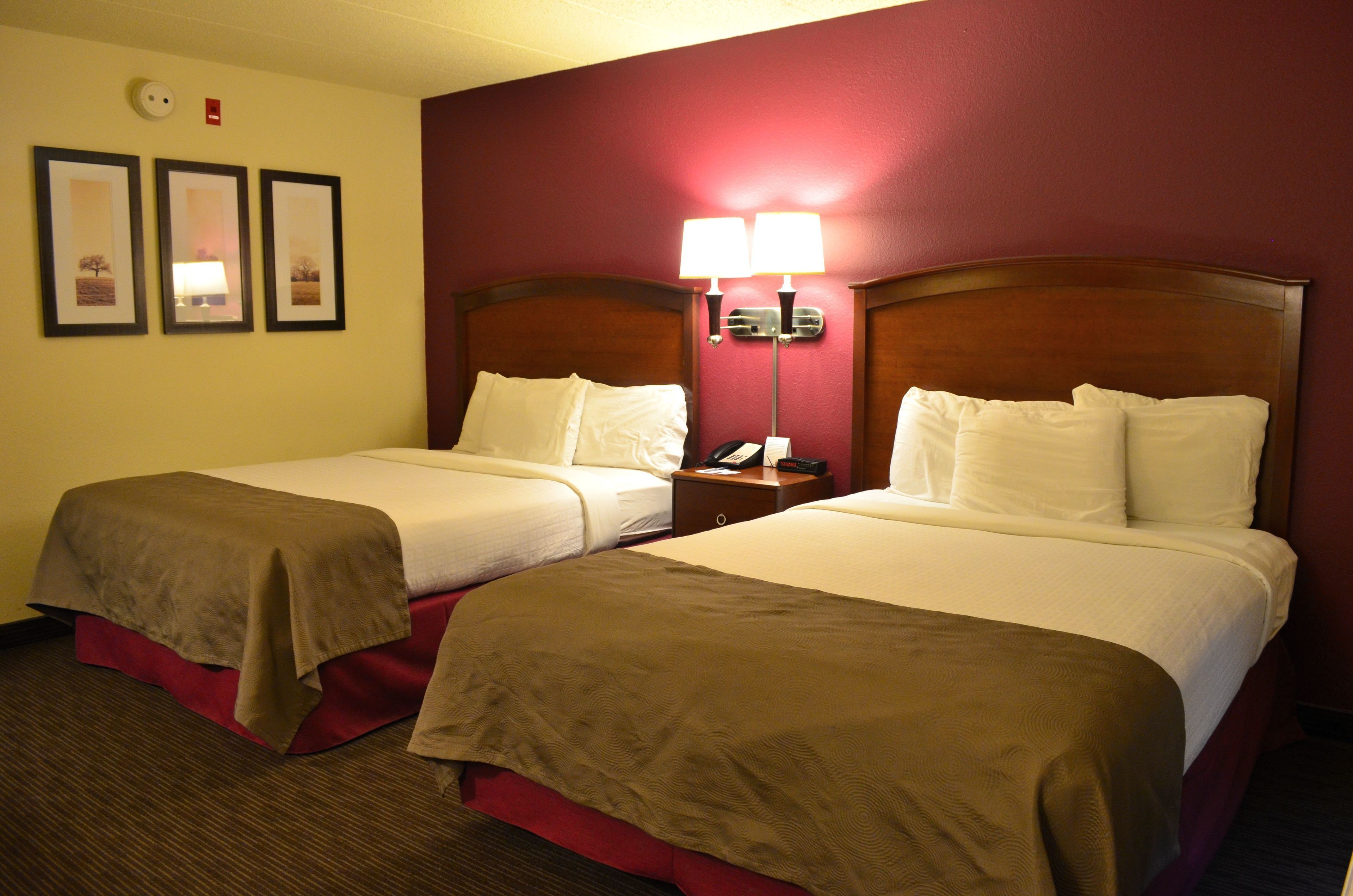 room, 2 queen beds, non smoking | premium bedding, desk, iron/ironing board, rollaway beds