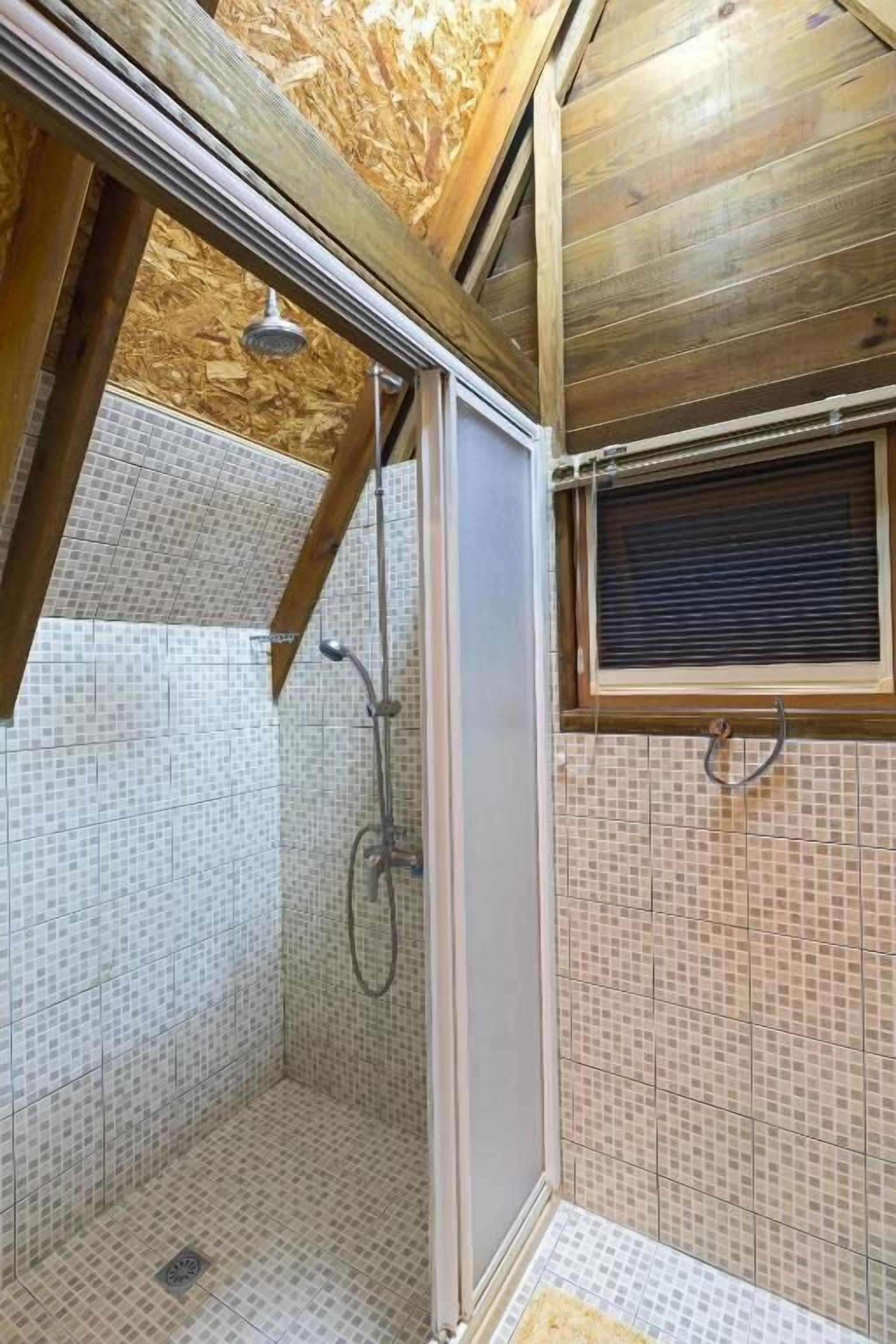 combined shower/bathtub, free toiletries, hair dryer