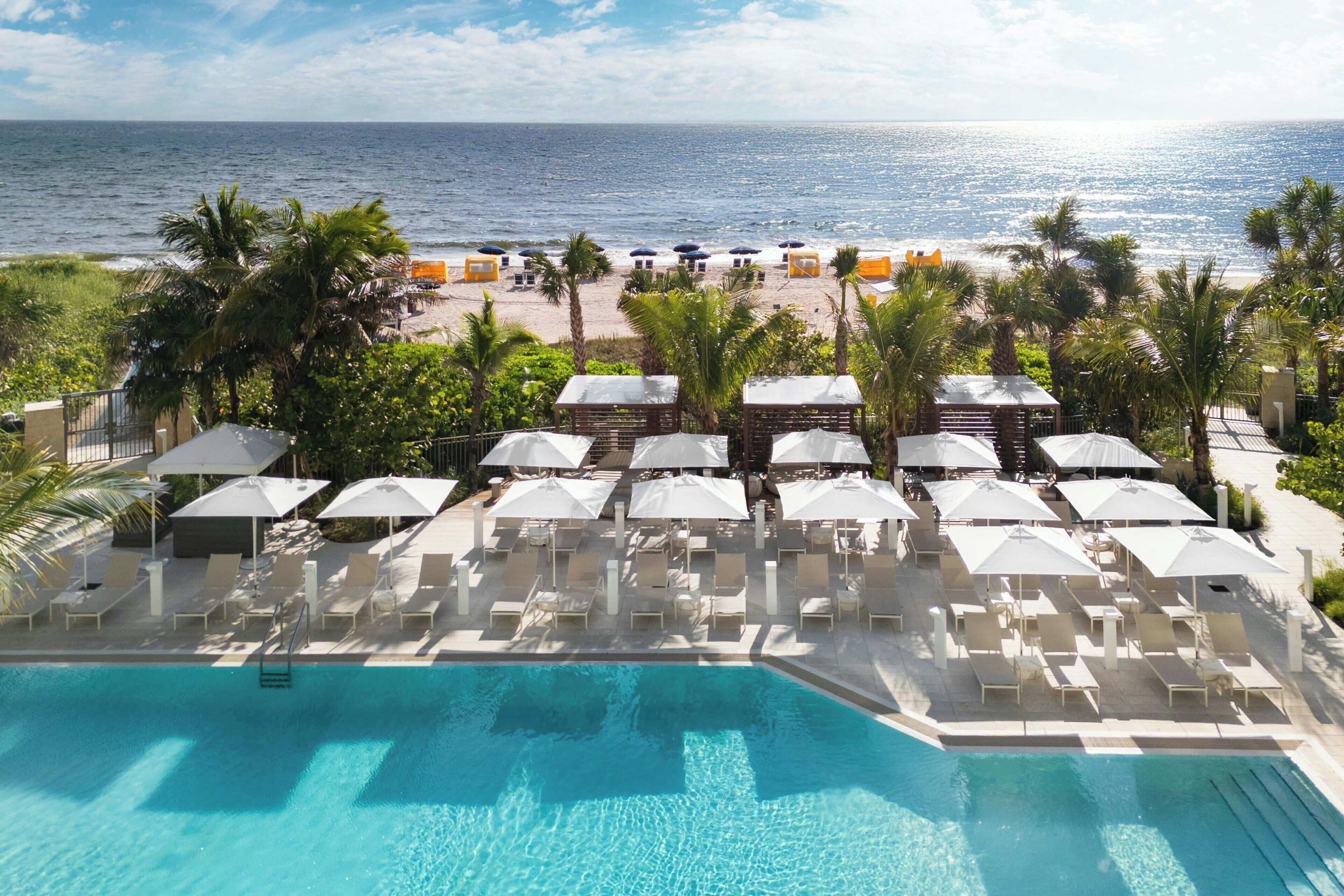 Outdoor pool, open 10:00 AM to 6:00 PM, cabanas (surcharge)