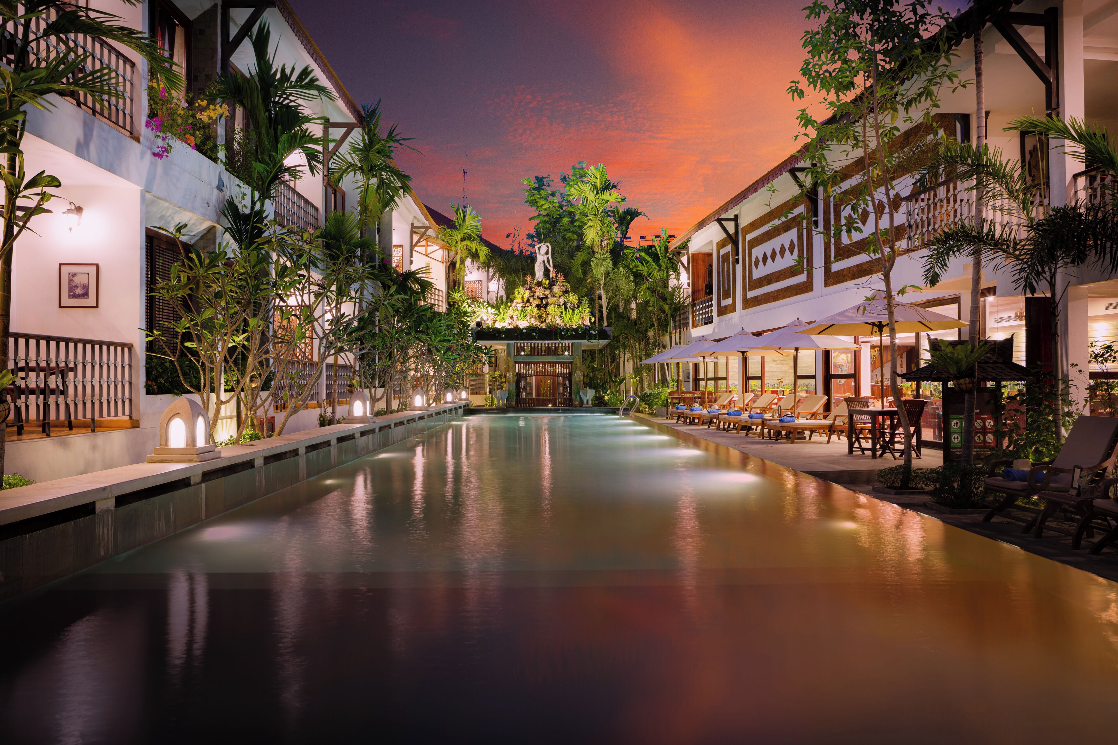 2 outdoor pools, open 6:00 AM to 9:00 PM, free cabanas, pool umbrellas