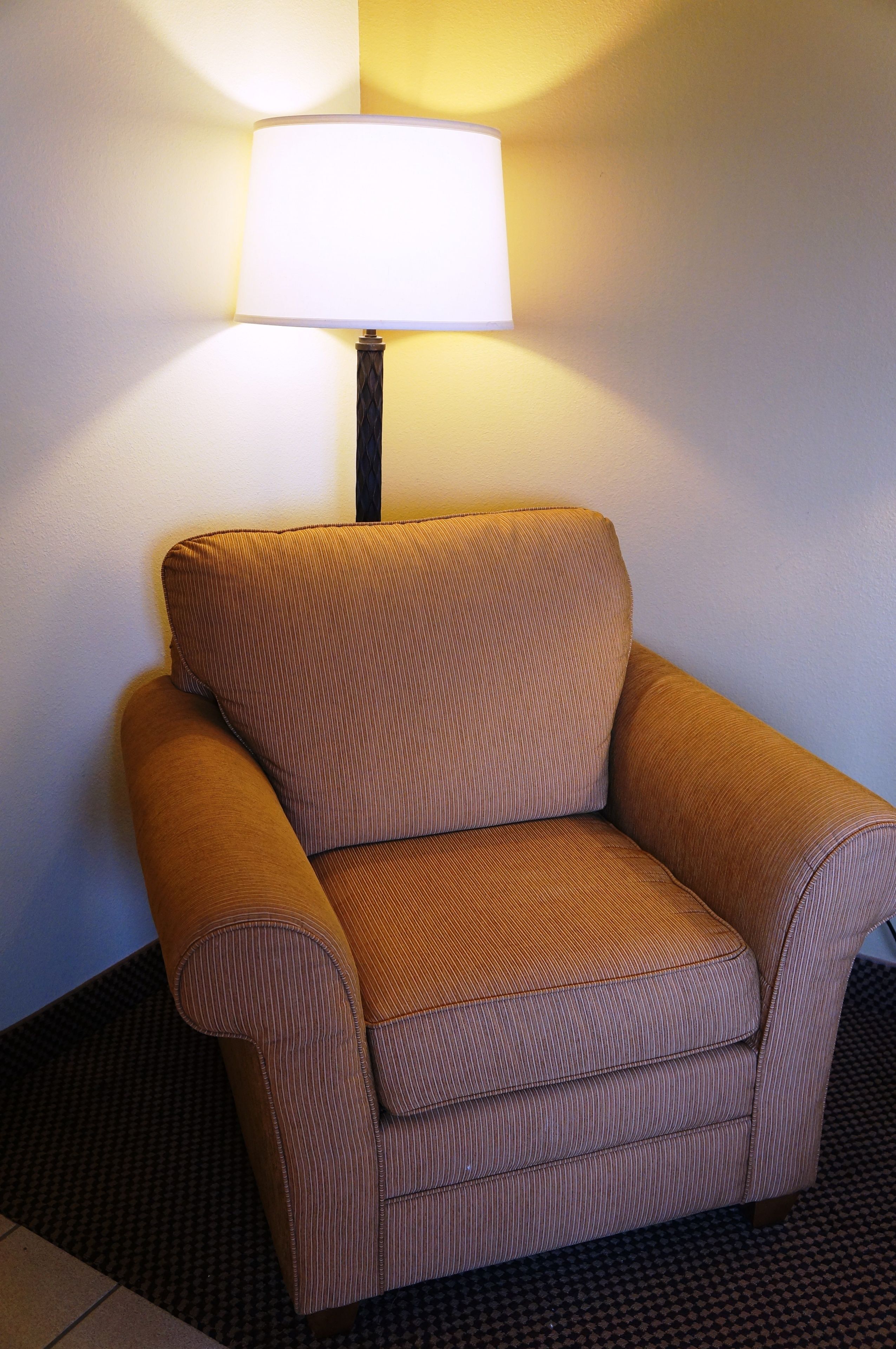 premium bedding, desk, blackout curtains, iron/ironing board