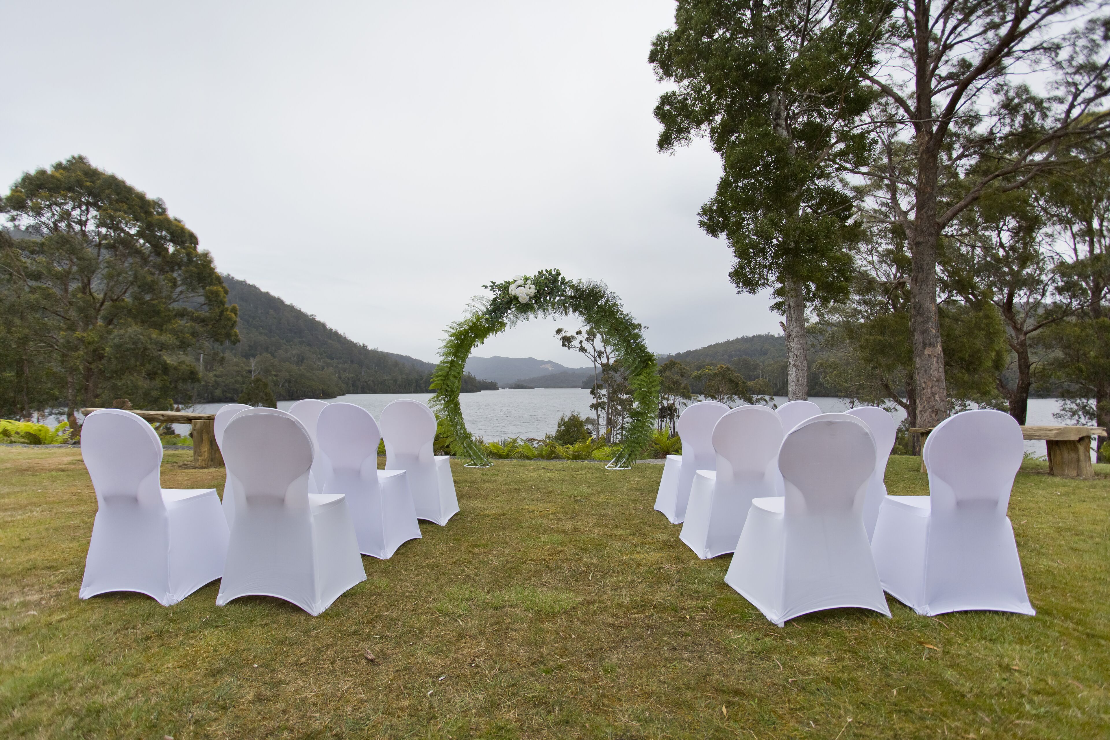 Outdoor wedding area