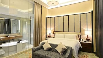 1 chambre, literie de qualité supérieure, couette en duvet d'oie