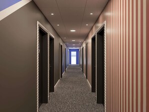 Premium bedding, desk, soundproofing, iron/ironing board