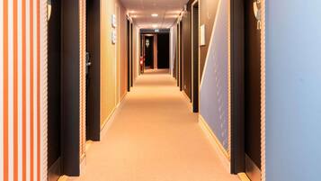 Premium bedding, desk, soundproofing, iron/ironing board